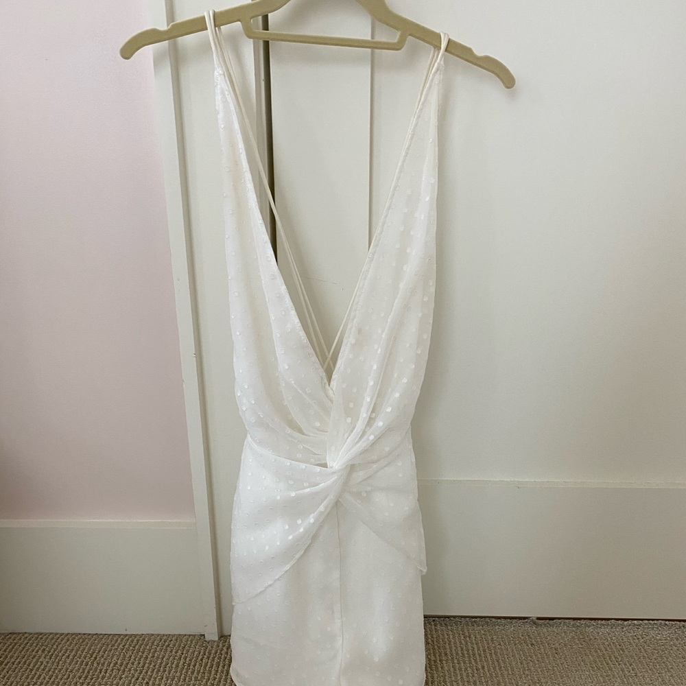 White Backless Romper